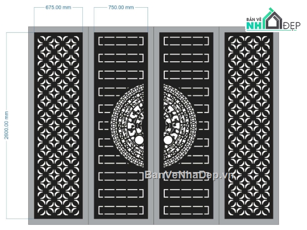 mẫu cổng 4 cánh,file cnc cổng 4 cánh,mẫu cnc cổng 4 cánh
