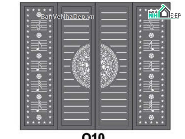 mẫu cnc cổng,cnc mẫu cổng,cổng nốt nhạc cnc