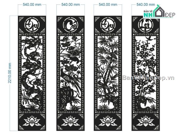 tứ quý cnc,tứ quý đại cát đại lợi,File tứ quý cnc,cnc cổng đại cát đại lợi,File dxf tứ quý cnc