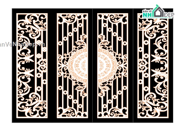 Cổng 4 cánh,cnc 4 cánh,Cổng 4 cánh cắt cnc,Cổng 4 cánh CNC đẹp,cổng 4 cánh đẹp cnc,cửa đẹp 4 cánh