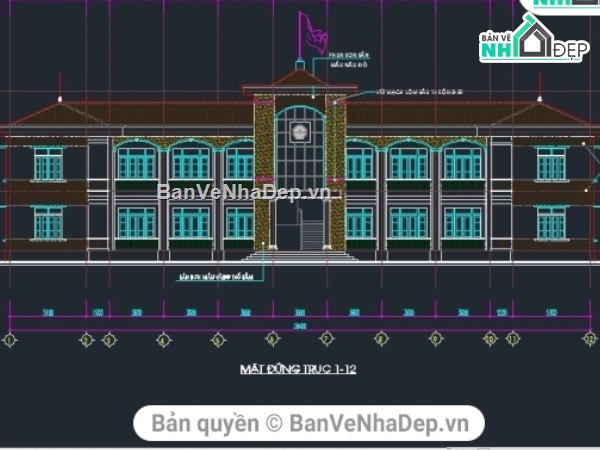 kiến trúc UBND xã,đò án kiến trúc,kiến trúc ủy ban