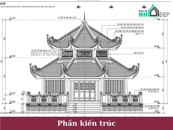 nhà bát giác,cad nhà bát giác,thiết kế nhà bát giác