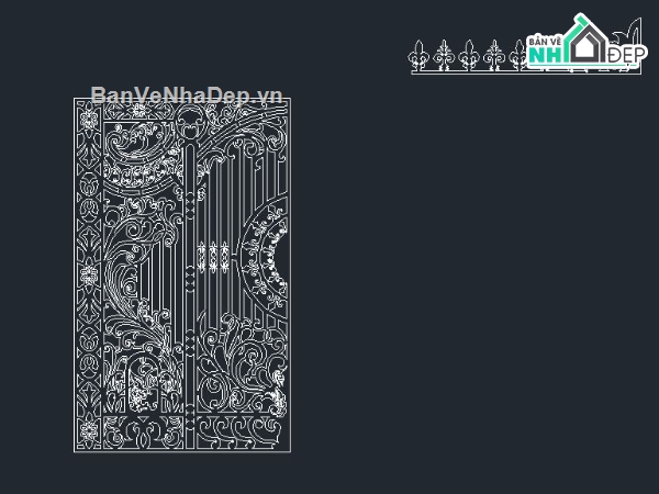 file cad cổng nhà,file cnc cổng 2 cánh,cổng 2 cánh cnc đẹp,bộ cổng 2 cánh đẹp