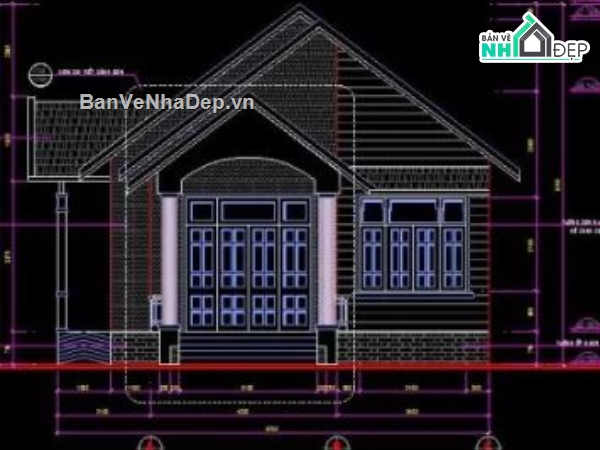 nhà cấp 4,cad nhà cấp 4,file cad nhà cấp 4,nhà cấp 4 file cad