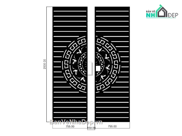 File cổng 2 cánh cnc,cổng dxf,mẫu cổng sắt