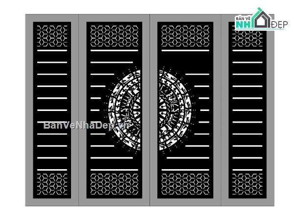 cổng 4 cánh,cổng đẹp 4 cánh,cánh cổng đẹp,cổng cnc đẹp