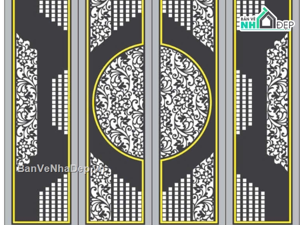 cổng 4 cánh,file cnc cổng 4 cánh,mẫu cnc cổng 4 cánh