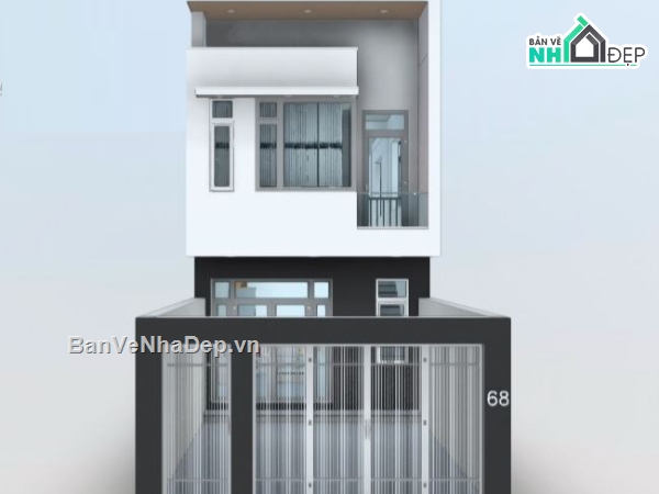 kiến trúc nhà 2 tầng,nhà phố 2 tầng,bản vẽ nhà phố 2 tầng