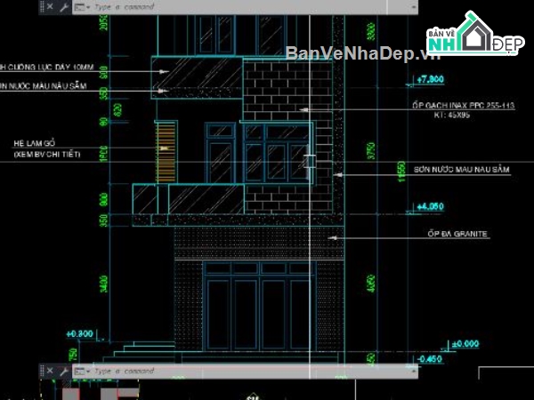 nhà phố 2 tầng,file nhà phố 2 tầng,mẫu nhà phố 2 tầng,cad nhà phố 2 tầng