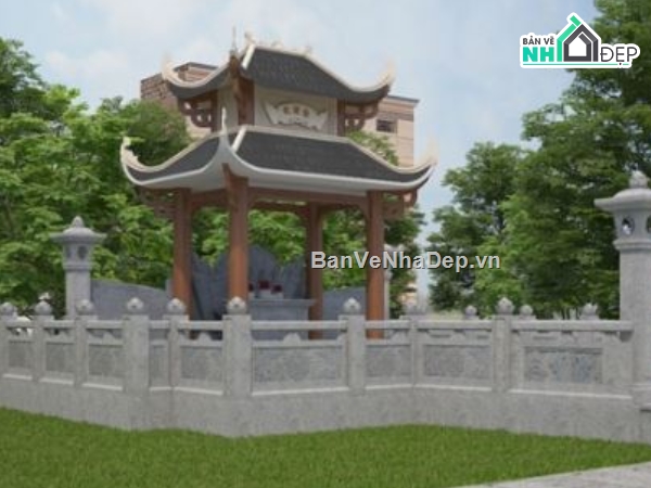 thiết kế lăng mộ,lăng mộ 3d,phối cảnh lăng mộ