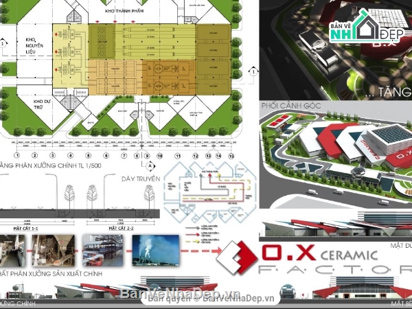 Công ty CERAMIC,photoshop công ty ceramic,phối cảnh kiến trúc công ty,mẫu phối cảnh công ty