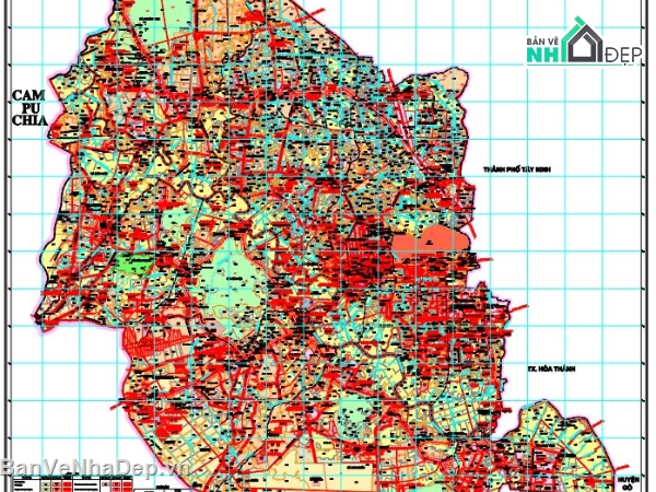 quy hoạch sử dụng đất,quy hoạch huyện Châu Thành,bản vẽ quy hoạch