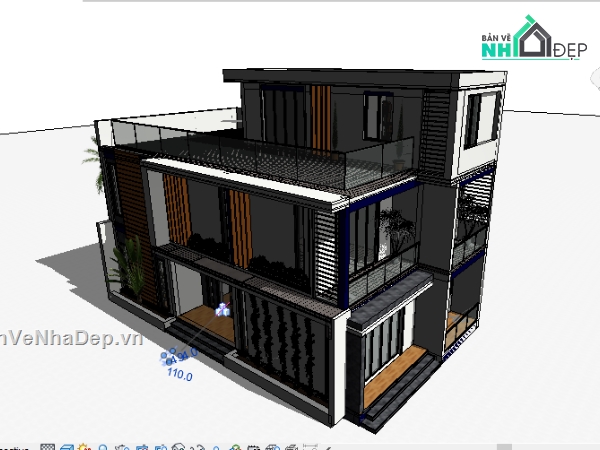 thiết kế biệt thự,biệt thự 3 tầng,revit biệt thự 3 tầng 8x13.5m,kiến trúc nhà phố 3 tầng,kêt cấu biệt thự,revit nhà 3 tầng