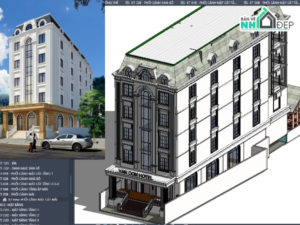 revit tân cổ điển,revit khách sạn tân cổ,revit tân cổ,revit khách sạn,revit khách sạn 5 tầng,revit mẫu khách sạn