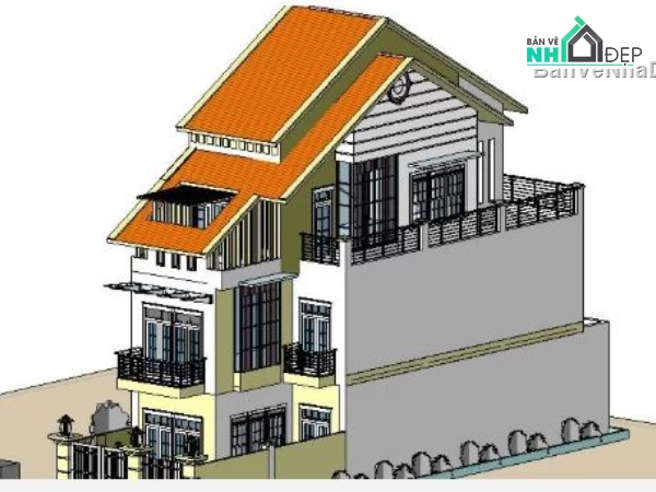 biệt thự 3 tầng,revit biệt thự 3 tầng,file revit biệt thự 3 tầng,biệt thự 3 tầng file revit