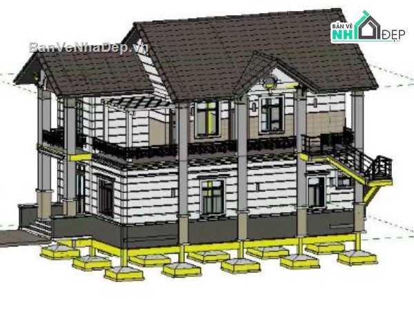 nhà phố 2 tầng,revit nhà phố 2 tầng,file revit nhà phố 2 tầng,nhà phố 2 tầng file revit
