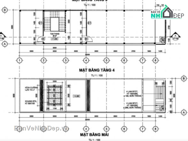 nhà phố 2 mặt tiền,kiến trúc nhà phố,bản vẽ nhà phố