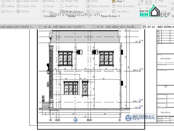 revit nhà phố 2 tầng,file revit nhà phố 2 tầng,nhà phố 2 tầng file revit