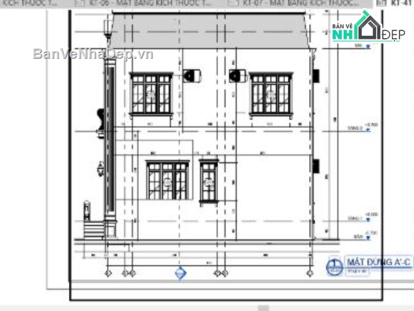 nhà phố 2 tầng,revit nhà phố 2 tầng,file revit nhà phố 2 tầng