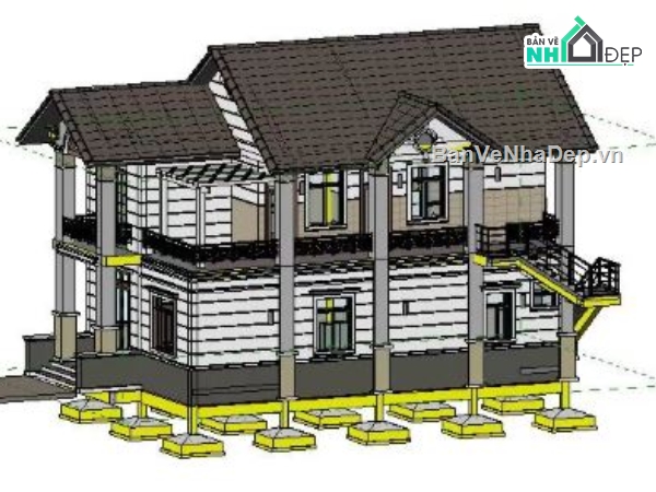 nhà phố 2 tầng,revit nhà phố 2 tầng,file revit nhà phố 2 tầng,nhà phố 2 tầng revit