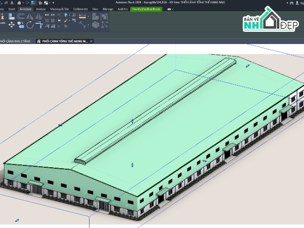 revit xưởng,revit nhà xưởng,thiết kế revit nhà xưởng,model revit nhà xưởng