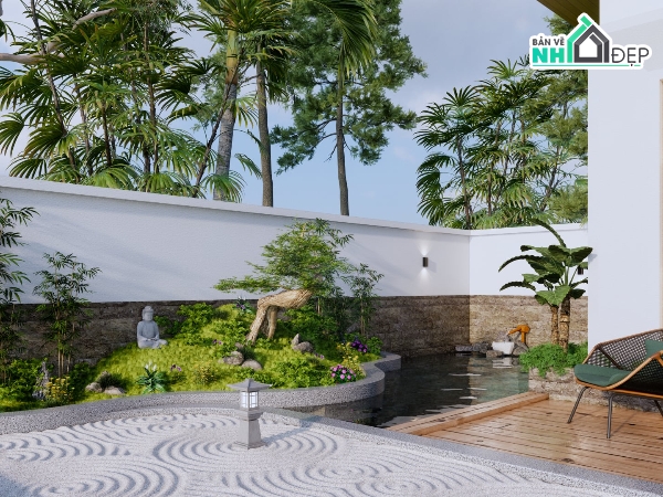 ngoại thất sân vườn,File sketchup ngoại thất,File Sketchup sân vườn,sketchup ngoại thất