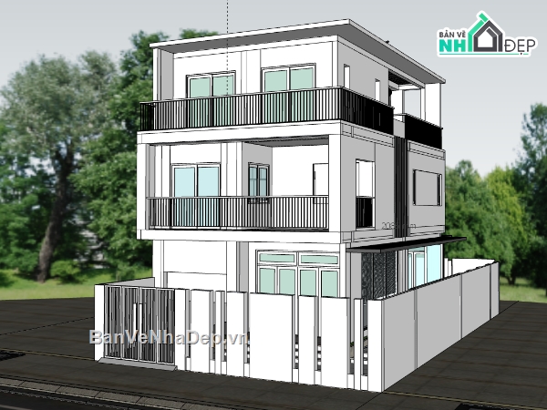 biệt thự 3 tầng,su biệt thự 3 tầng,su biệt thự