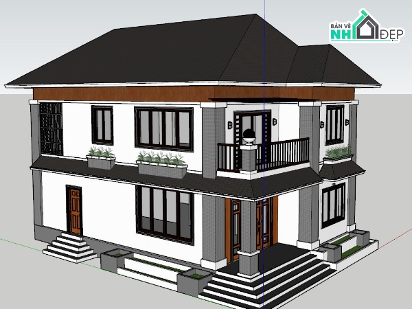 File sketchup biệt thự 2 tầng,Model sketchup biệt thự 2 tầng,Bản vẽ sketchup biệt thự 2 tầng,sketchup biệt thự 2 tầng,Mẫu Sketchup biệt thự 2 tầng,Sketchup 2 tầng