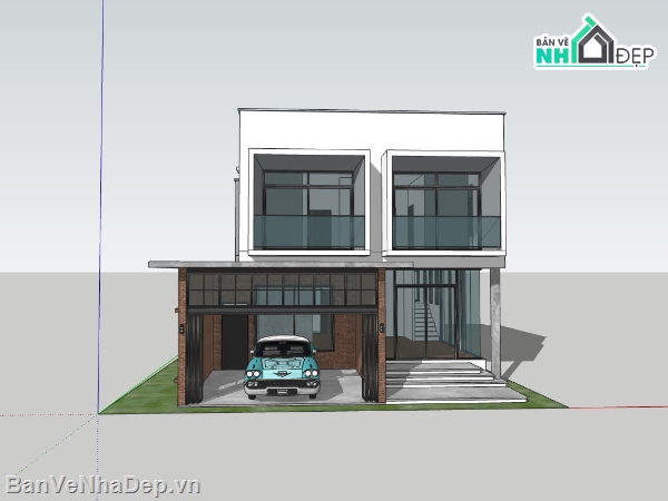 nhà phố  2 tầng,su nhà phố 2 tầng,sketchup nhà phố 2 tầng,su nhà phố,sketchup nhà phố