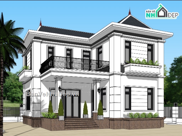 nhà phố 2 tầng,sketchup nhà phố,su nhà phố,su nhà phố 2 tầng,sketchup nhà phố 2 tầng