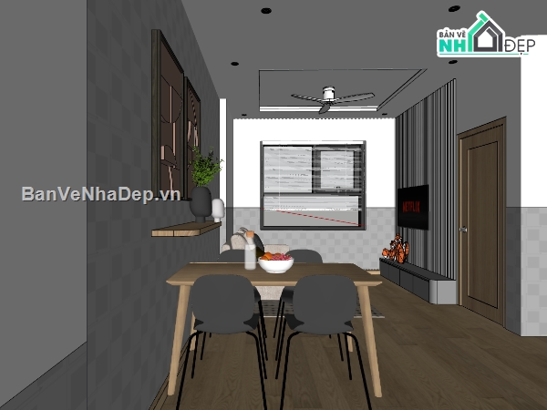 nội thất nhà,su nội thất nhà,sketchup nội thất nhà