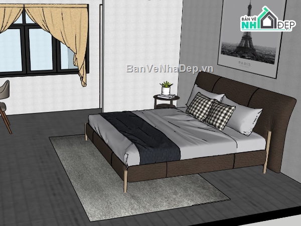 nội thất phòng ngủ,Model phòng ngủ,phòng 3d đẹp