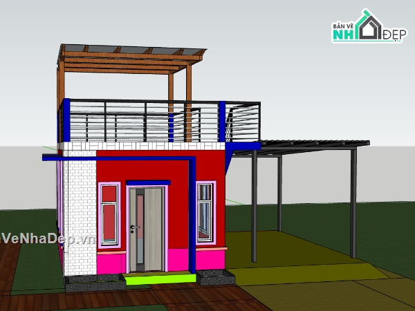 nhà 1 tầng,nhà 1 tầng đẹp,su nhà 1 tầng