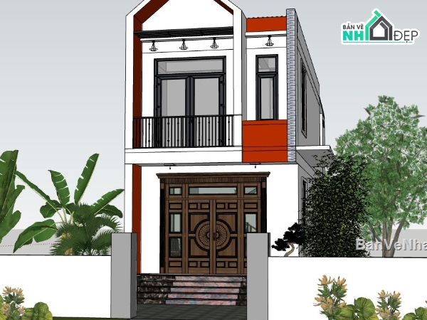 nhà phố 2 tầng,bản vẽ nhà phố 2 tầng,kiến trúc nhà phố 2 tầng