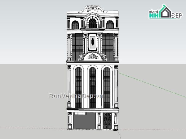 model biệt thự,biệt thự,biệt thự 3 tầng