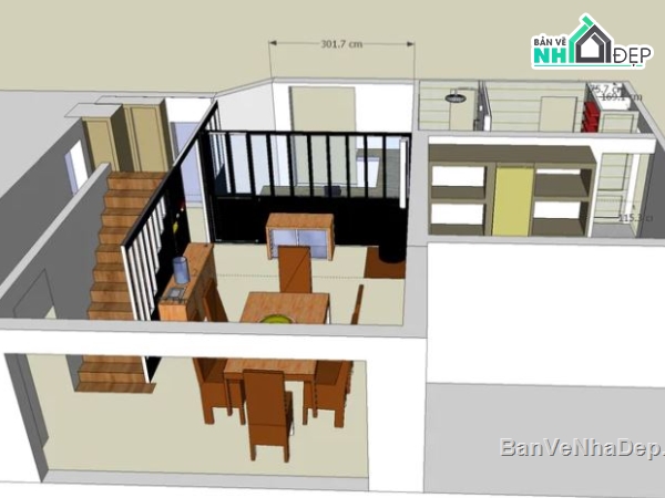 Model su nội thất tầng 1,file su nội thất tầng 1,Nội thất tầng 1 file su,Sketchup nội thất tầng 1