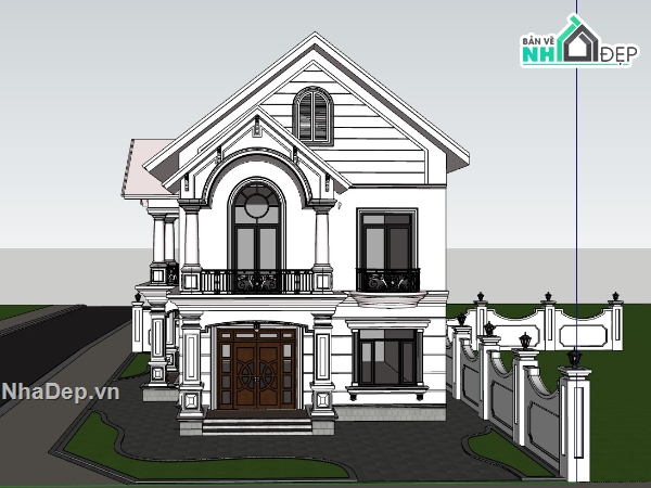 biệt thự 2 tầng,su biệt thự,sketchup biệt thự,su biệt thự 2 tầng,sketchup biệt thự 2 tầng