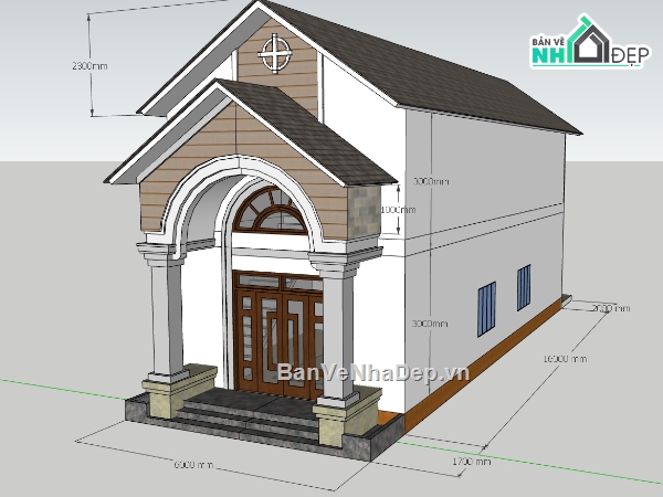 nhà cấp 4,sketchup nhà cấp 4,su nhà cấp 4