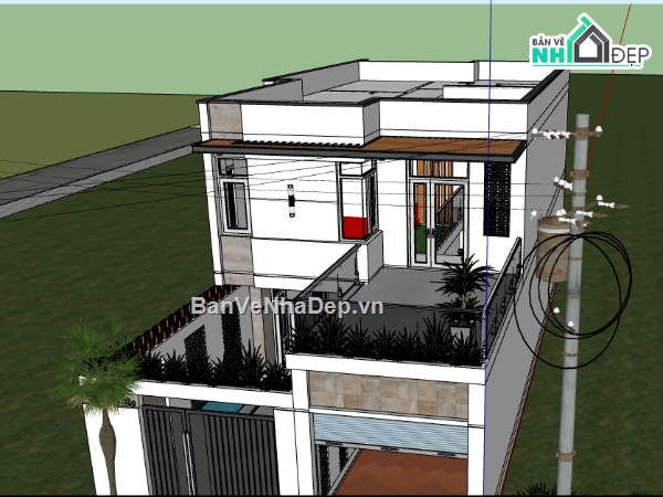 file su nhà phố 2 tầng,model su nhà phố 2 tầng,file sketchup nhà phố 2 tầng,model sketchup nhà phố 2 tầng,model nhà phố 2 tầng