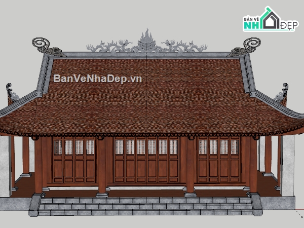 nhà thờ,nhà thờ họ,model nhà thờ