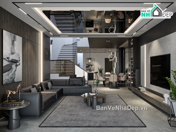 File sketchup nội thất,sketchup nội thất,file sketchup phòng khách và bếp,file sketchup phòng khách bếp,file sketchup phòng khách,Model su phòng khách bếp