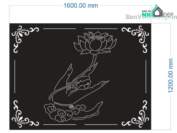 bàn tày sen,file cnc bàn tay sen,mẫu cnc bàn tay sen