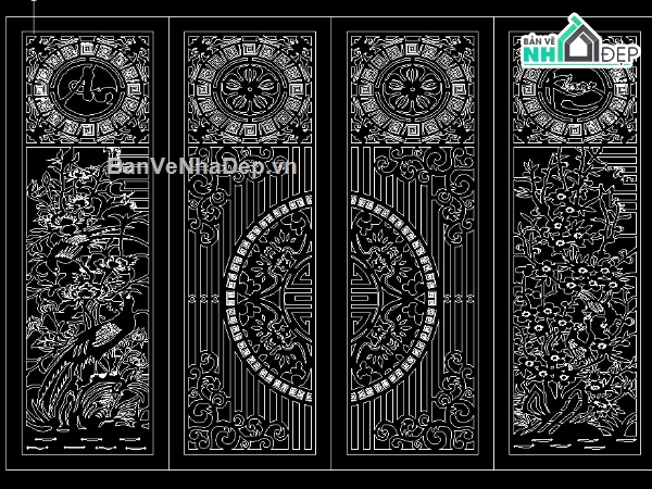 file cnc cổng 4 cánh,mẫu cổng 4 cánh cnc,cnc cổng 4 cánh