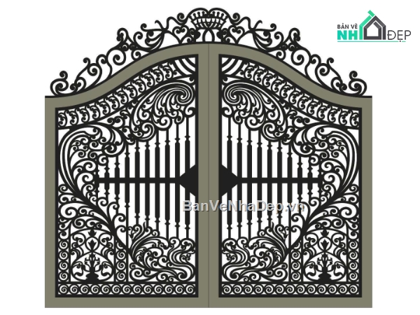 cổng 2 cánh cnc,file cnc cổng 2 cánh,mẫu cnc cổng 2 cánh