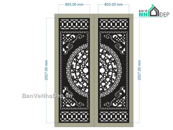 cổng 2 cánh cnc,file cnc cổng 2 cánh,mẫu cnc cổng 2 cánh