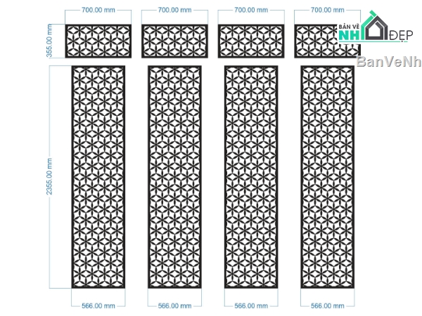 mẫu cổng 4 cánh,cổng 4 cánh cnc,file cnc cổng 4 cánh