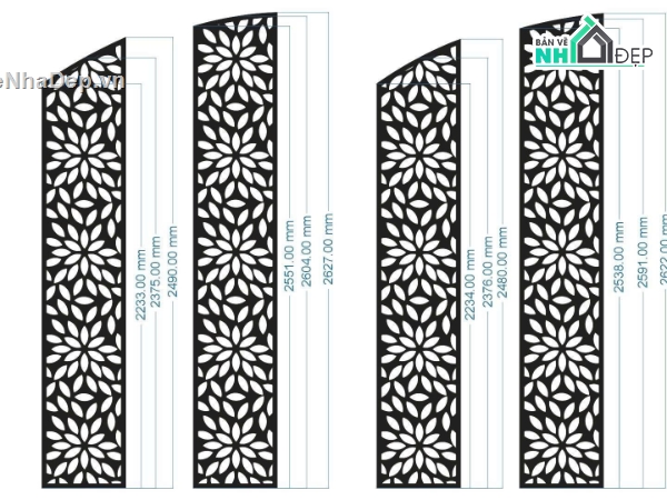 cổng 4 cánh cnc hoa văn,file cnc cổng hoa,mẫu cnc cổng hoa