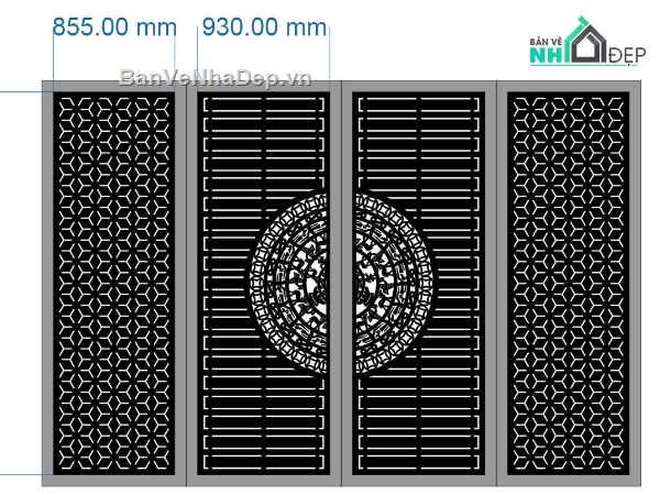 mẫu cổng 4 cánh,file cnc cổng 4 cánh,mẫu cnc cổng 4 cánh