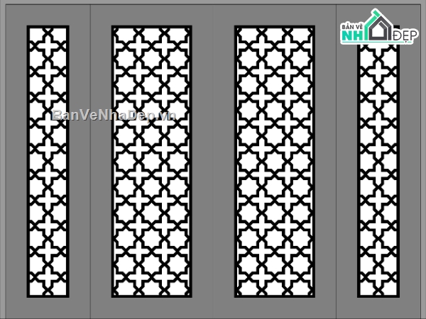 mẫu cổng 4 cánh,cổng 4 cánh và ô thoáng,file cổng 4 cánh và ô thoáng