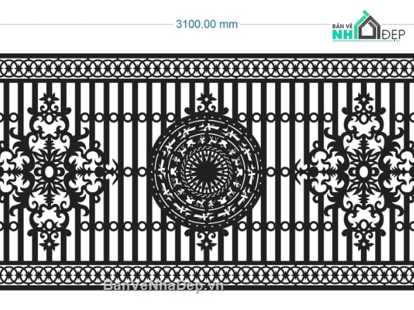 mẫu hàng rào,hàng rào,file cnc hàng rào